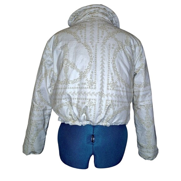BDG Urban Outfitters Isla Linen Paisley Print Puffer Cropped Jacket Size S - Picture 8 of 8